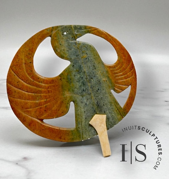 15” Shaman’s Drum by Abraham Anghik *Wings Of A Prayer*