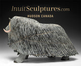 14" SIGNATURE Muskox by Lucassie Ikkidluak *Full of Heart*