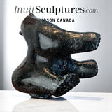 10” SIGNATURE Arched Back Dancing Bear by Nuna Parr *Black Opal* WITHIN REACH$$