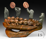 23" BENCHMARK Umiak Boat with Passengers by Abraham Ruben *High Hopes*