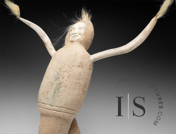 23" Overjoyed Inuk by Billy Merkosak *On Cloud Nine*