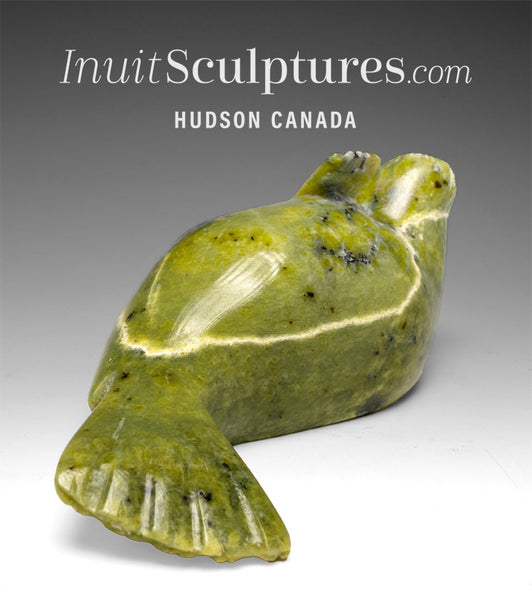 6" Reclining Seal by the late Suati Qimirpik *Tummy Rub*