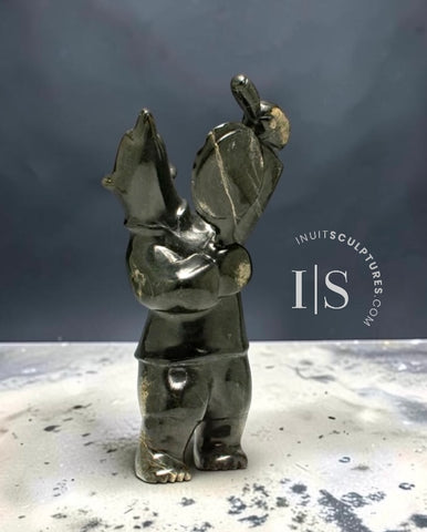 CURATOR'S CHOICE 11" Drum Dancing Bear by Noah Kelly *To The Beat*