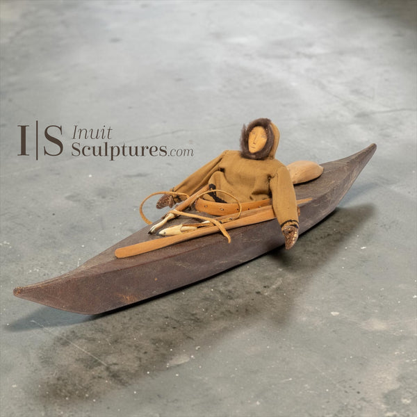 VINTAGE 22" Kayak and Hunter by Samwillie Niviaxie *Glide*
