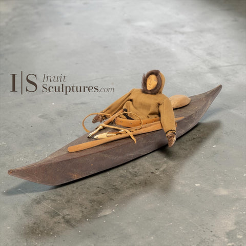 VINTAGE 22" Kayak and Hunter by Samwillie Niviaxie *Glide*