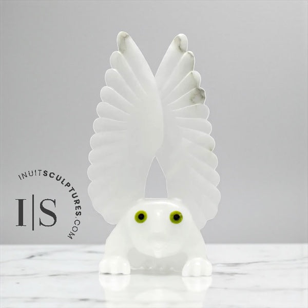 14" Owl by Toonoo Sharky *White Cliff*