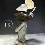 18" SIGNATURE Drum Dancer by Jaco Ishulutak *Sun Seeker*