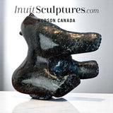 10” SIGNATURE Arched Back Dancing Bear by Nuna Parr *Black Opal* WITHIN REACH$$