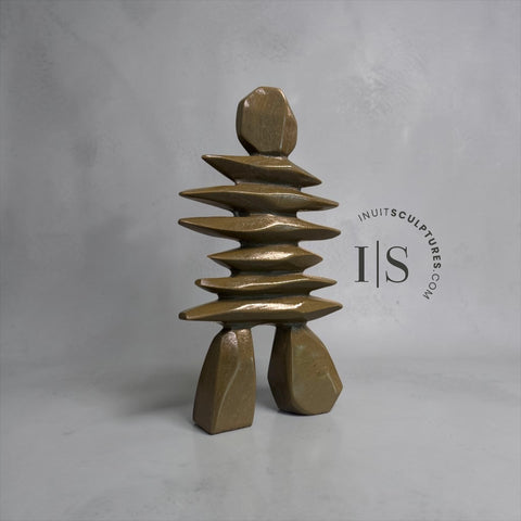 Inukshuk de 8 po par Joe Sala *Guerrier de l'âge du bronze*