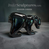 BOLD 12" Walking Bear by Ottokie Samayualie *Black Opal*