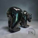 BOLD 12" Walking Bear by Ottokie Samayualie *Black Opal*