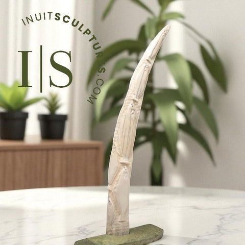 22"  Walrus Tusk by Jassie Keyookta  *Ancient Tales* (govt control)