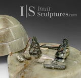 VINTAGE I8" Igloo Scene by R. Pavilooq *Condo Life*