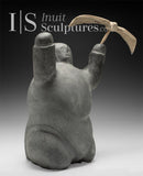 VINTAGE 16" Mother Child and Bird by Tuna Iqulik *Lazy Days in Baker Lake*