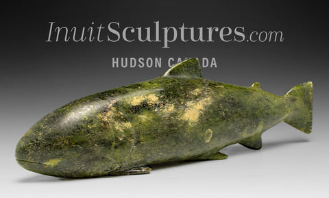 VINTAGE 13" Arctic Char by Qatjuayuk Atchealak  *Wiggle Room*