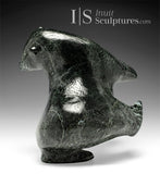 10” SIGNATURE Arched Back Dancing Bear by Nuna Parr *Black Opal* WITHIN REACH$$