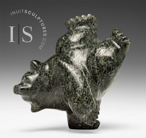 4" Dancing and Diving Bear by Isaaci Shaa *Just Look Over My Shoulder, Honey*