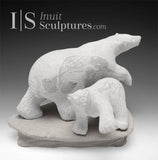 RESERVED** 9” Mother Bear & Cub by Esau Kripanik *Musical Chairs*