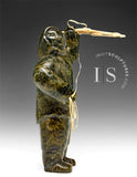 VINTAGE 10" Eskimo Hunter with Spear by Isaaci Etidloie *Guys! Over Here!*