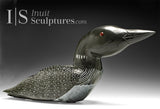 CURATOR'S CHOICE 23" SIGNATURE Red Eye Loon by Jimmy Iqaluq *Pin Feathers*