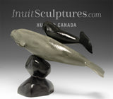 10" Mother and Calf Belugas by Jimmy Iqaluq *Eternal Bond*