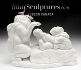 APRIL EXHIBITION  19" Shaman & Boy by Manasie Akpaliapik *Child's Play* CURATOR'S CHOICE