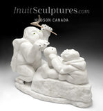 APRIL EXHIBITION  19" Shaman & Boy by Manasie Akpaliapik *Child's Play* CURATOR'S CHOICE
