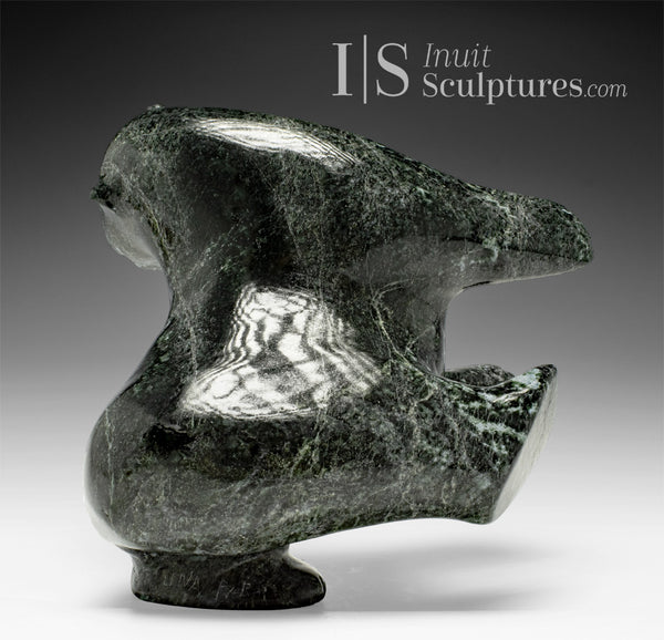 10” SIGNATURE Arched Back Dancing Bear by Nuna Parr *Black Opal* WITHIN REACH$$