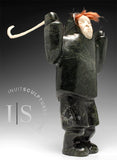 11" Eskimo Hockey Player by the Late Samonie Toonoo *He Shoots... He Doesn't Score!*