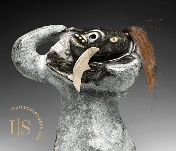 VINTAGE 16" SIGNATURE Shaman Hunter by Uriash Puqiqnak *Will*