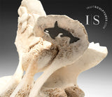 14" Bowhead Whalebone Collage by Jamesie Alivaktuk *Sheltered*