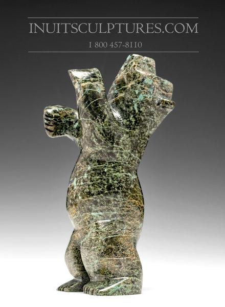 4" Two Way Dancing Bear by Allen Namonai