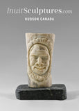 RESERVED** 4” Inuk Face by Lucas Aaluk Gjoa Haven *Life Story*
