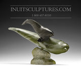 10" Mother and Calf Whales by Famous Jimmy Iqaluq