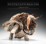 18" Muskox in Baleen Whale Bone by World Famous Manasie Akpaliapik