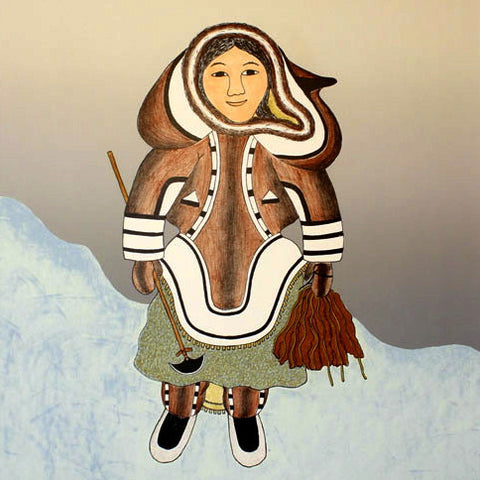 1997 WOMAN GATHERING KELP by Mary Pudlat