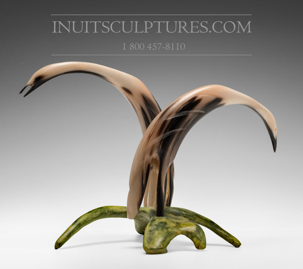 8" Muskox (Musk Ox) Love Birds by Buddy Nutik Alikamik
