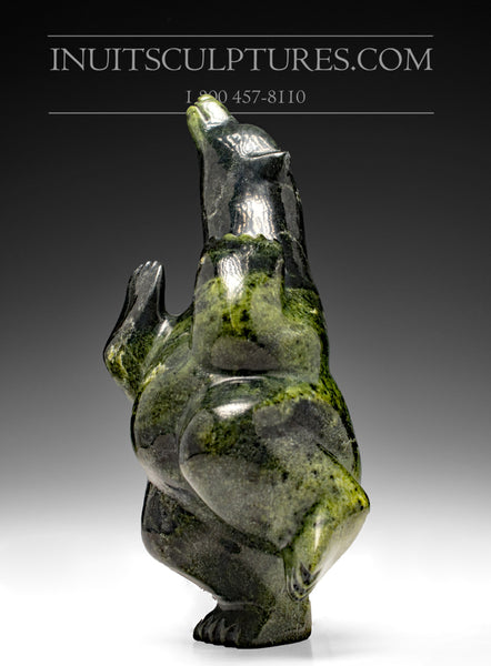 11" Dancing Green Bear by Samonie Shaa